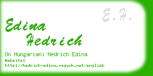 edina hedrich business card